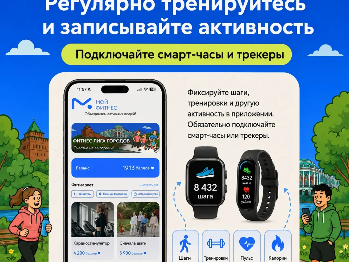 Нижегородцы могут поддержать свои районы в проекте «Фитнес Лига городов»